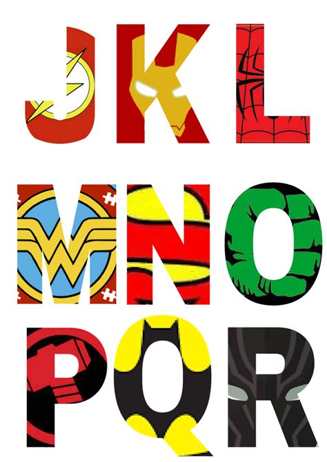 Free Printable Superhero Letters